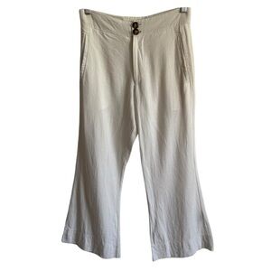 Jen's Pirate Booty Linen Blend Cropped Pants, Size XS